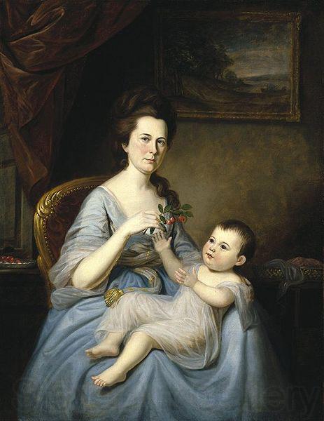 Charles Willson Peale Mrs. David Forman and Child Norge oil painting art